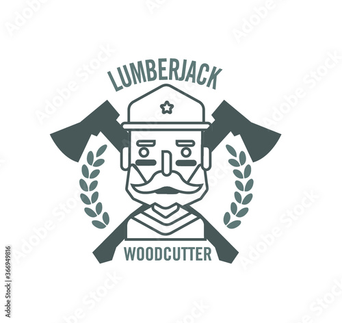 logo of lumberjack, forester