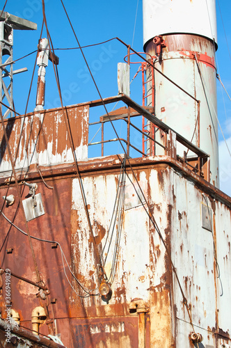 Abandoned Whaling ship rusting, Former Grytviken Whaling Station, South Georgia