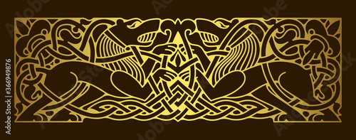 Ethnic vintage border. Vector illustration