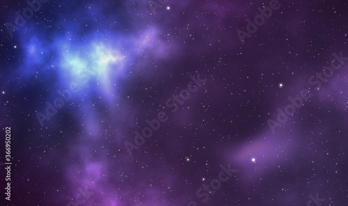 Space scape illustation design with beautiful stars field