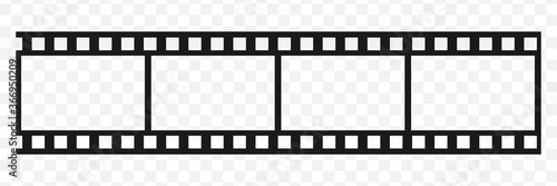 Vector illustration of Film strip roll or Video tape photo film strip frame