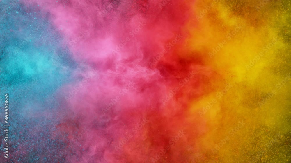 Super slow motion of coloured powder explosion. Filmed on high speed cinema camera, 1000fps. Super slow motion of coloured powder explosion. Filmed on high speed cinema camera, 1000fps.