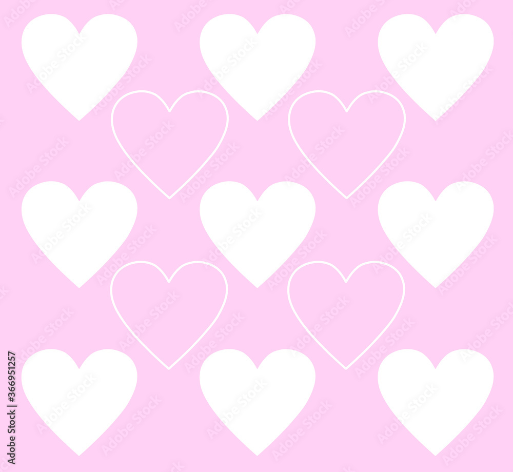 Cute light hearts pattern. Romantic, Valentine, girly background image