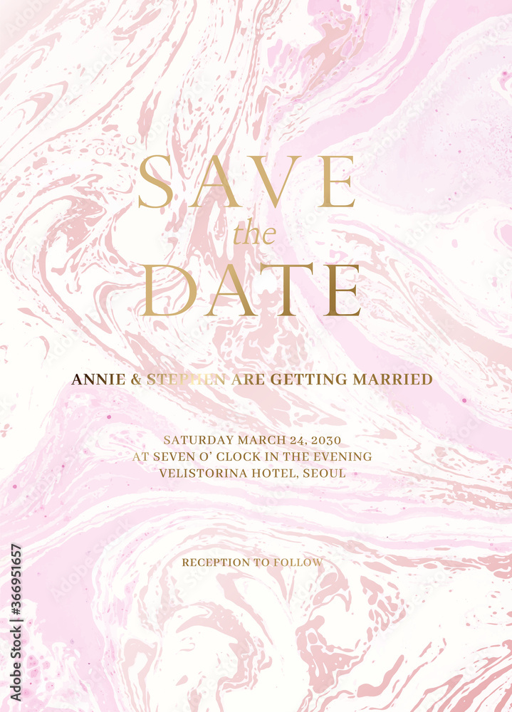 Marble wedding invitation cards set. Luxury wedding invite cards with golden marble texture and gold border pattern vector design template Marble wedding invitation cards set. Luxury wedding invite cards with golden marble texture and gold border pattern vector design template