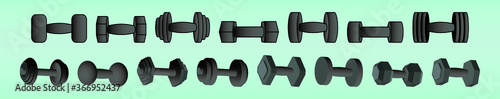 dumbell equipment icons set. vector illustration