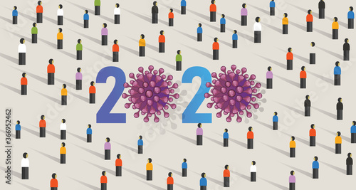 2020 corona virus problem year attention by crowd people audience information gather public awareness