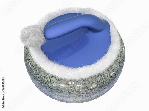 3D Illustration of a stone for playing curling