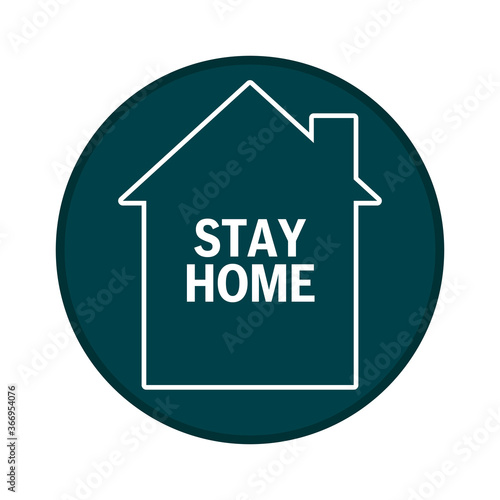 Stay home icon vector.