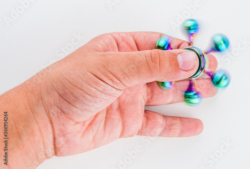 rotation toy fidget spinner in hand