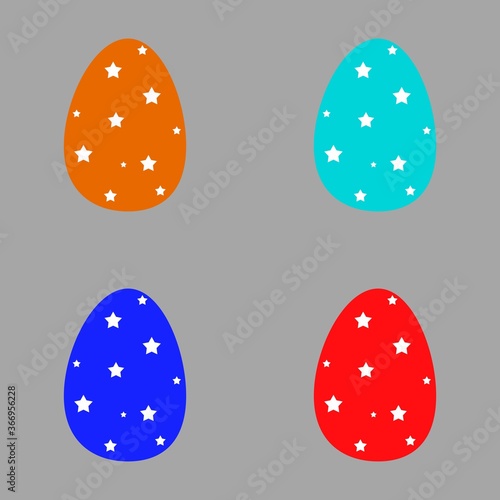 set of easter eggs
