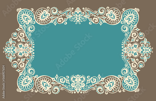 Vector ornamental nature vintage border
