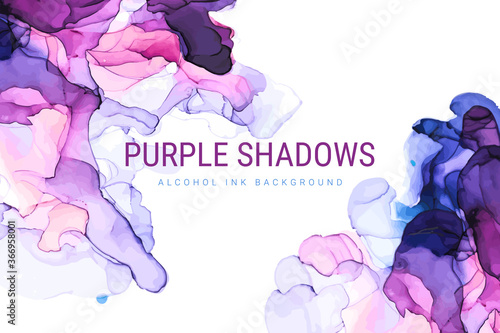 Purple and pink shades ink background, wet liquid
