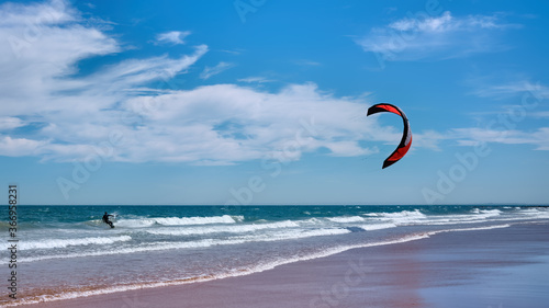 Photography Kite surfing on Brora beach in the Highlands