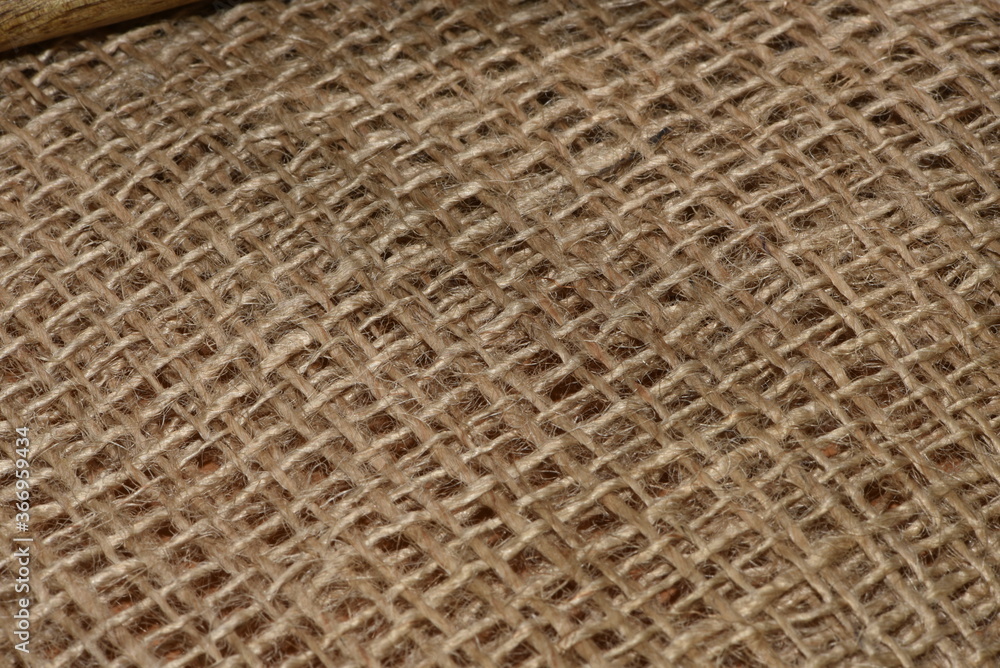 Closeup of a burlap texture. Burlap macro photography. Closeup of a burlap texture. Burlap macro photography.