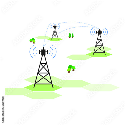 Antenna communication and signal distribution for data transmission.