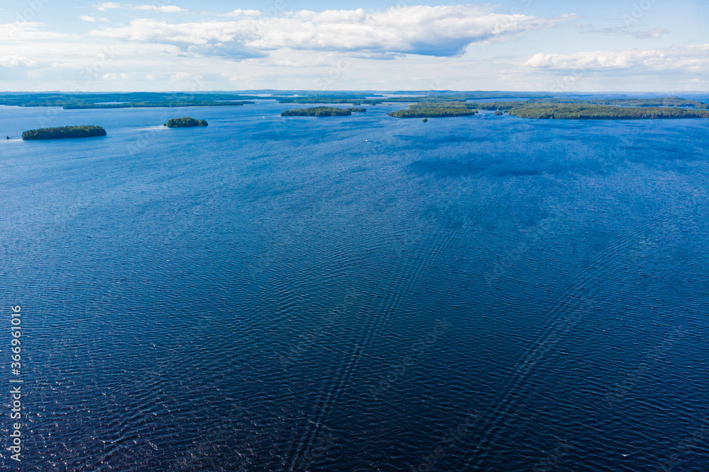 Obraz premium Aerial view of lake Paijanne, Paijanne National Park, Finland.