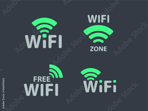 Wireless logo on white