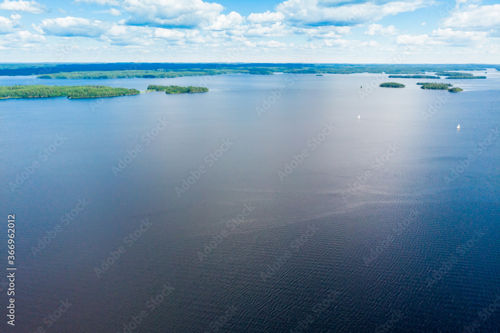 Aerial view of lake Paijanne, Paijanne National Park, Finland. Aerial view of lake Paijanne, Paijanne National Park, Finland.