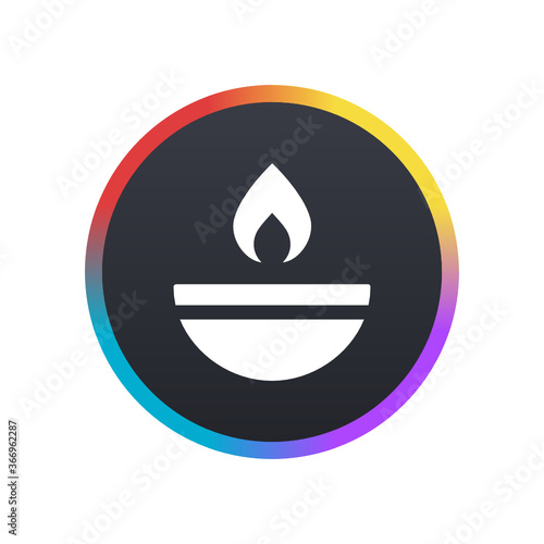 Oil Flame -  Push Button