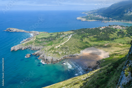 panoramic view of Sonabia beach and Oriñón bay from Monte Candina photo