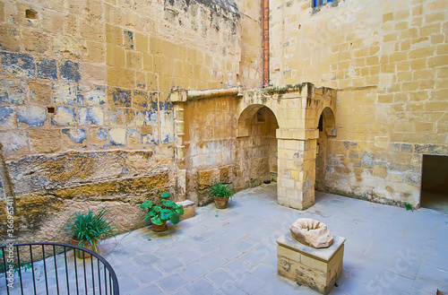 The courtyard of Inquisitor's Palace, Birgu, Malta photo