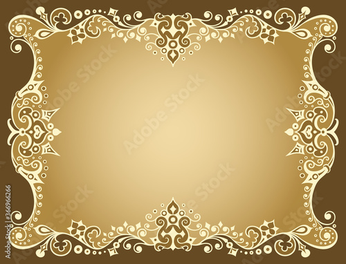 Vector ornamental nature vintage border