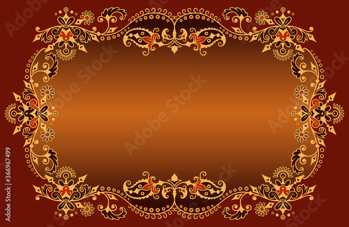 Vector ornamental nature vintage border
