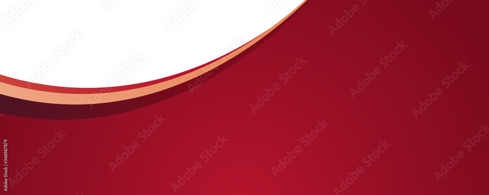 Abstract red white curve wide banner background Abstract red white curve wide banner background