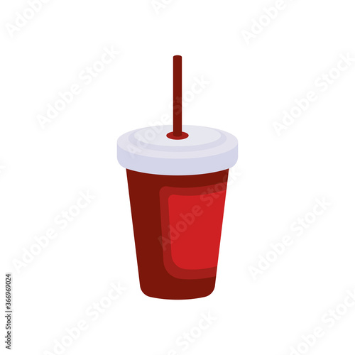Fresh drink flat icon. Design template vector