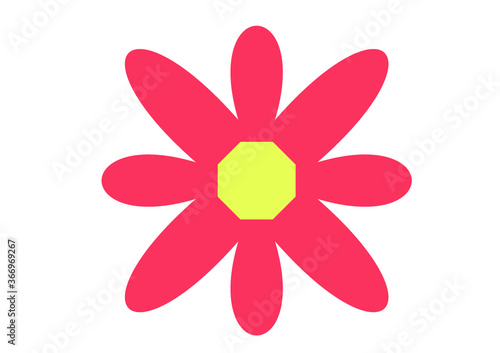 カラフルお花イラスト　かわいい