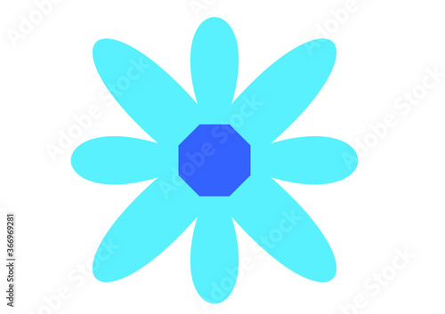 カラフルお花イラスト　かわいい