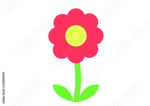 カラフルお花イラスト　かわいい