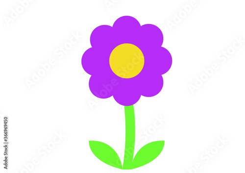 カラフルお花イラスト　かわいい