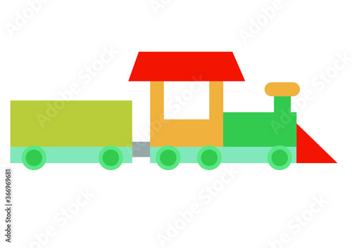 積み木の列車　かわいいカラフル
