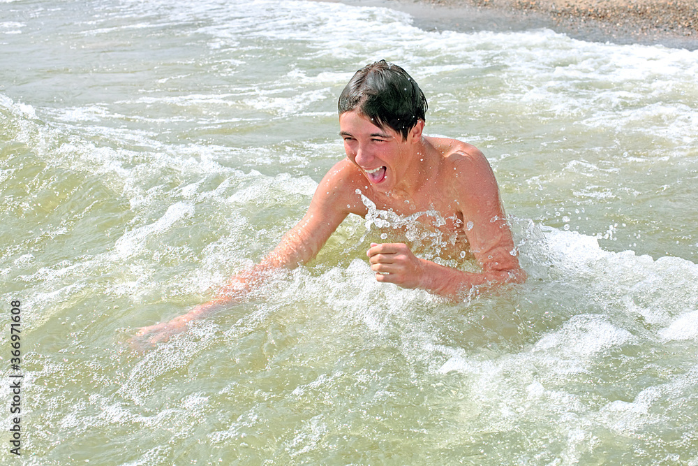 teenager in the sea teenager in the sea