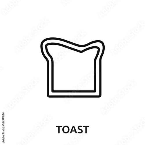 toast icon vector. toast sign symbol for modern design.