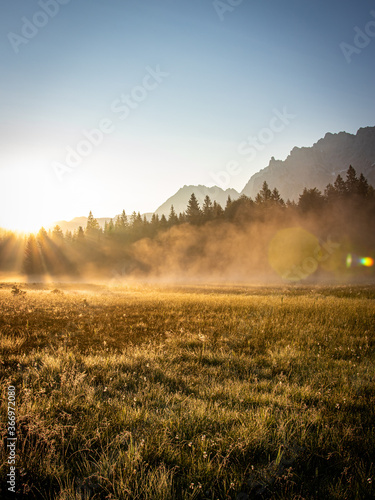 mountain alps clouds view