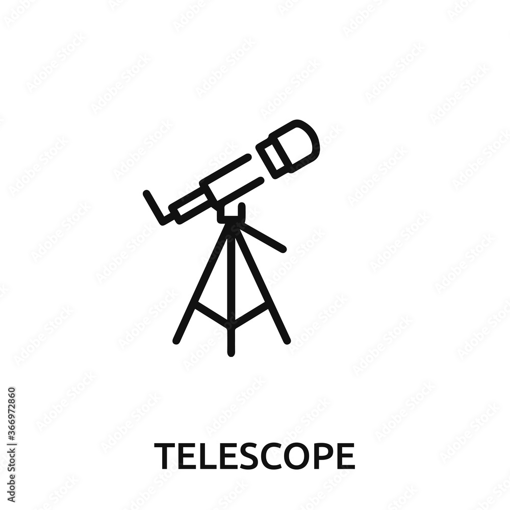 telescope icon vector. telescope sign symbol for modern design. telescope icon vector. telescope sign symbol for modern design.
