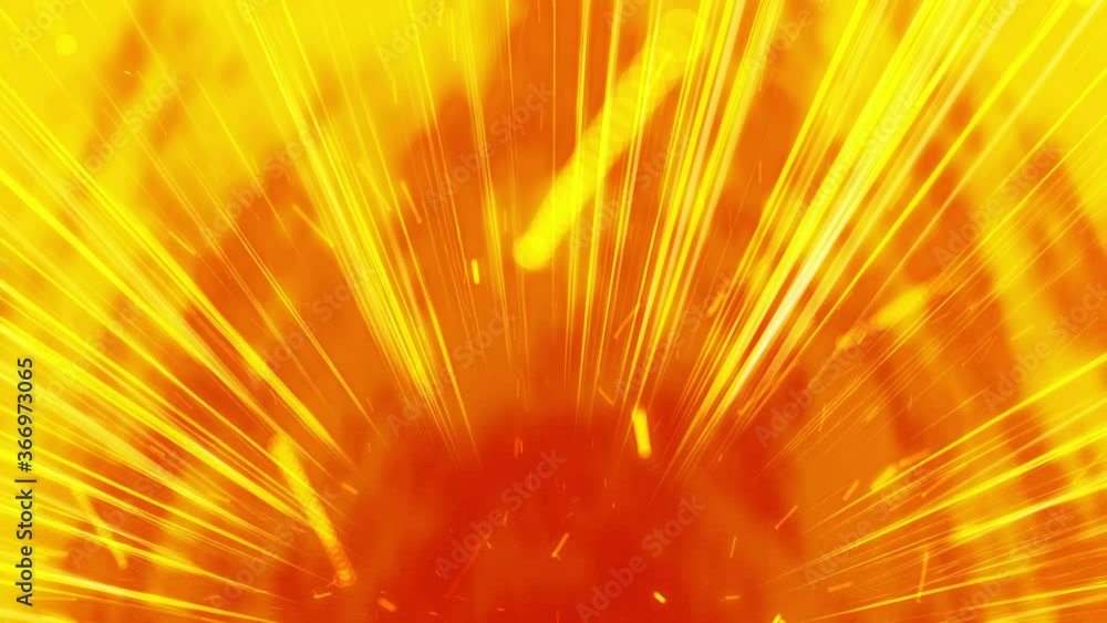 Manga or comic book lines animation. Action speed effects with sparks ...