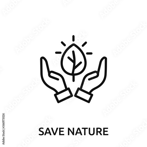 save nature icon vector. save nature sign symbol for modern design.