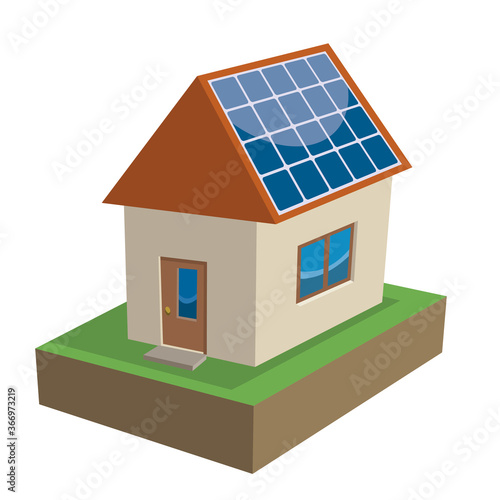 house with solar panels on roof