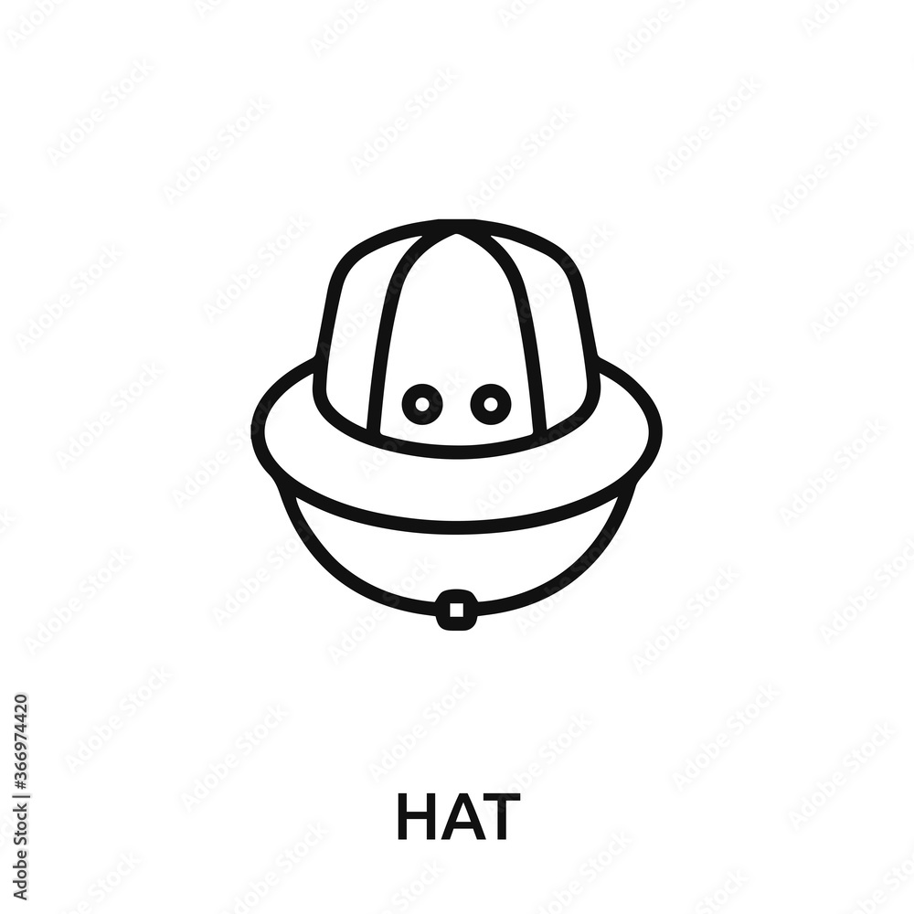 Fototapeta premium hat icon vector. cap sign symbol for modern design.