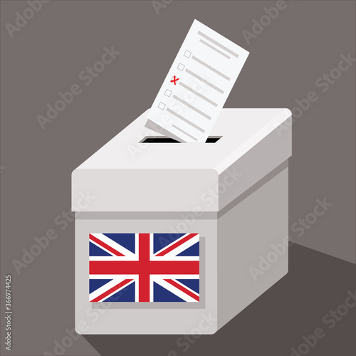 uk or grait britain voting ballot box