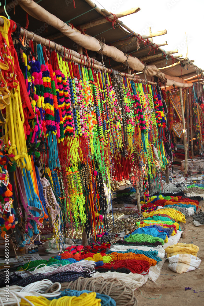 Fototapeta premium Souvenir Shop at Pushkar Camel Fair