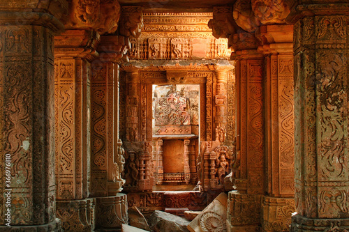 View of Rang Mahal, Inside of Ajaygarh Fort, Panna, Madhya Pradesh, India. photo
