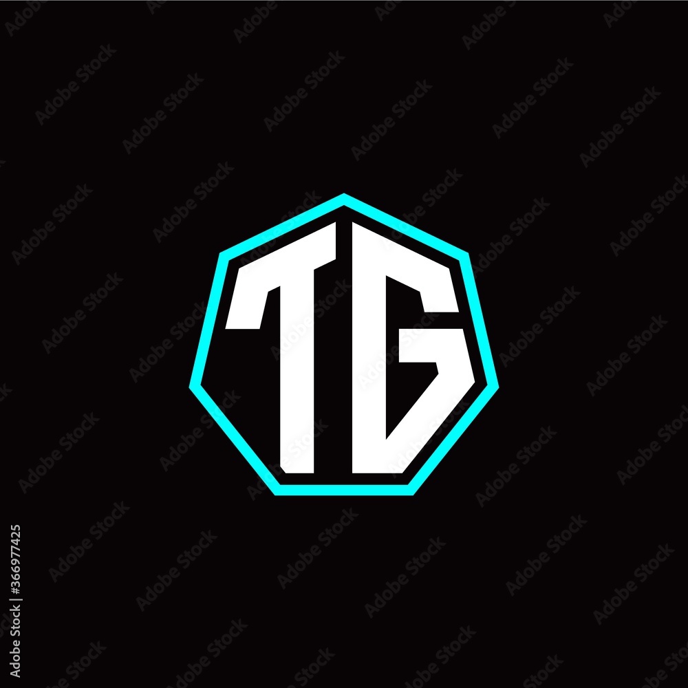 T G initials modern polygon logo template T G initials modern polygon logo template