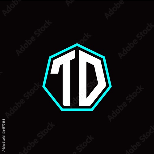 T O initials modern polygon logo template