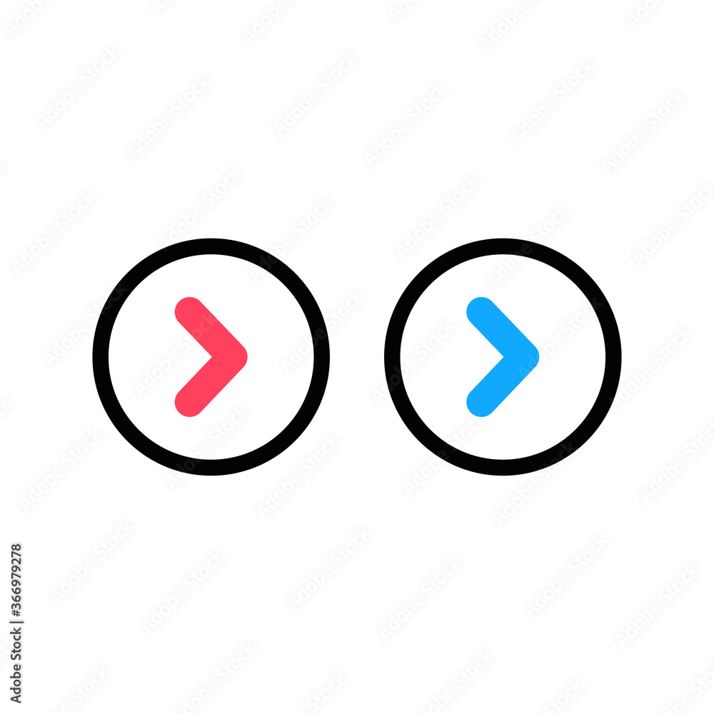 Right rounded arrow in blue circle symbol Right rounded arrow in blue circle symbol