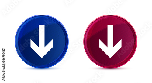 Free Download Down arrow icon silky round button set illustration - GFXLoad