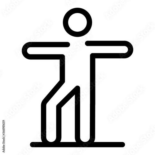 Senior morning exercise icon. Outline senior morning exercise vector icon for web design isolated on white background